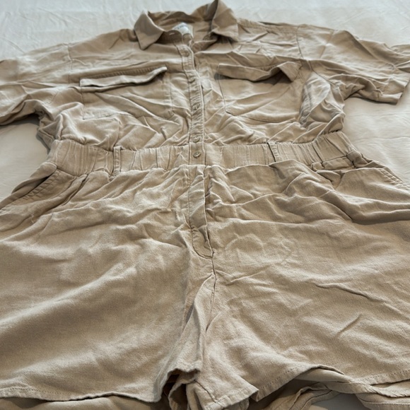 Abercrombie & Fitch Linen Blend Romper - Picture 3 of 11